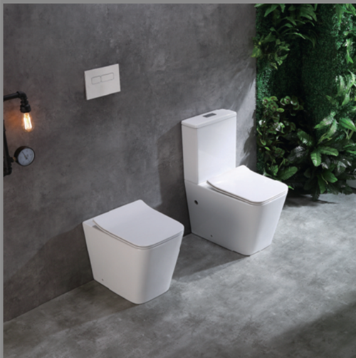 欧式浴室抽水马桶回墙马桶无框落地式卫生间卫生洁具